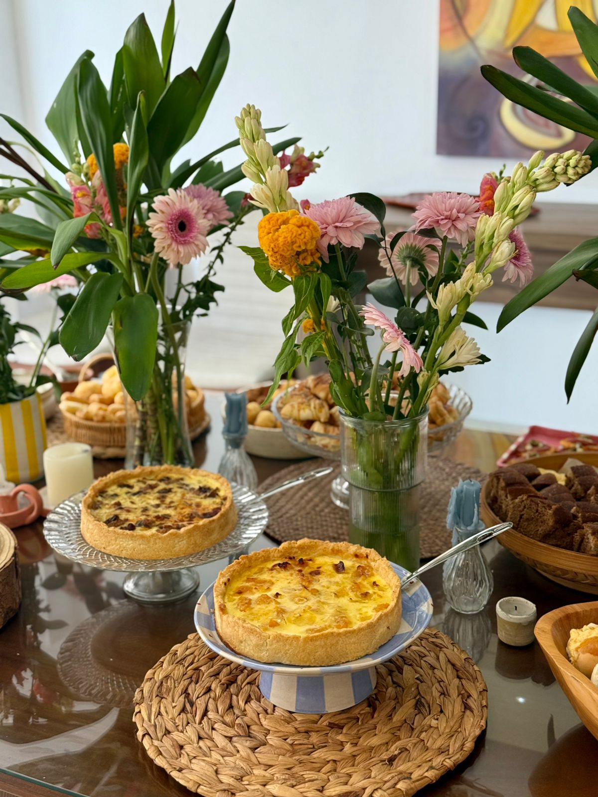 Mesa de coffee break montada