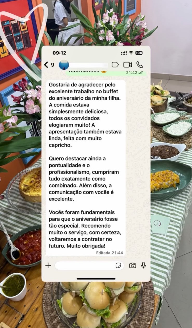 Depoimento de cliente Moema Eventos